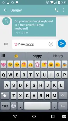 Simple Blue Keyboard android App screenshot 1